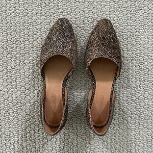 Madewell Black and Brown Flats with Pointed Toe